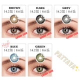 Gaeaspace  -  1pair Color Contact Lenses For Eyes Pattaya Natural Yearly Use Lenses Blue Multicolored Contact Lens Beauty Pupils