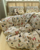 Gaeaspace  -  Fashion cute cartoon dog bedding set kid teen 1.2 1.5 1.8,twin full queen cotton home textile bed sheet pillow case quilt cover