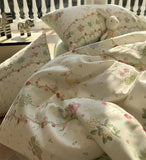 Gaeaspace  -  Romantic floral rabbit strawberry green pink bedding set,twin full queen cotton home textile bed sheet pillow case quilt cover