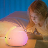 Gaeaspace  -  Silicone Rabbit Night Lamp Dream Rabbit Night Light LED Touch Sensor Lamp Timing Desktop Decoration Children's Night Light Gift