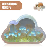 Gaeaspace  -  INS Handmade DIY Cloud Tulip Mirror Small Night Light INS Girl Heart Living Room Desktop Decoration Birthday Gift Holiday Gift