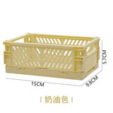 Gaeaspace  -  Creative Foldable Storage Boxes Student Desktop Collapsible Crate Organizer Tape Stationery Cosmetic Rack Folding Storage Basket