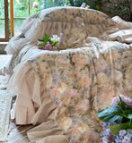 Gaeaspace  -  Vintage fairyfair flower rose bedding set,full queen king elegant ruffled double home textile bed sheet pillow case quilt cover