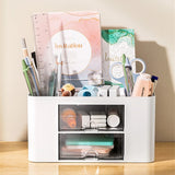 Gaeaspace  -   Creative Transparent Drawer Storage Box Desktop Cosmetics Organizer Student Pen Holder School Office Stationery Supplies