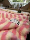 Gaeaspace  -  Modern Simple Striped Rabbit Velvet Blanket Autumn and Winter Thickened Lunch Break Blanket Bedroom Sofa Shawl Blanket