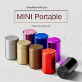 Gaeaspace  -  Titanium Aluminum Alloy Tea Can Travel Portable Sealed Jar Metal Mini Storage Box Nut Candy Jar Food Storage Container Art Decor