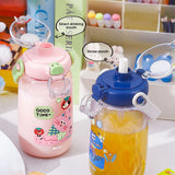 Gaeaspace  -  640ML Cute Cartoon Water Bottle With Handle Dinosaur Kids Plastic Cup Portable Kettle For Outdoor Children Water Cups BPA Free