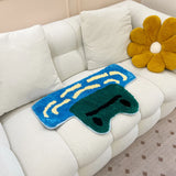 Gaeaspace  -  Frog Tufted Rug Funny Thickened Non Slip Foot Mat Hallway Porch Area Rug for Home Livingroom Door Mats Bathroom Rug Carpet