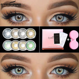 Gaeaspace  -  1 Pair Natural Color Contact Lenses Colored Contact Lenses For Eyes Blue Lenses Yearly Beauty Makeup Eye Colored Lens