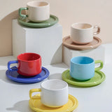 Gaeaspace  -  3 Sets Coffee Cups Set Ceramic Cups and Saucers Set Family Tea Cup Set Cups and Mugs Drinkware  British Coffee Cups