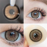 Gaeaspace  -  2Pcs Natural Color Contact Lenses for Eye with Myopia Power High Quality Eyes Contacts Lens Beautiful Pupil