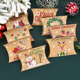 Gaeaspace  -  10pcs Christmas Pillow Candy Boxes Christmas Decoration For Home 2023 Xmas Kids Gift Box Navidad New Year Santa Packaging Bags