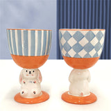 Gaeaspace  -  Heal The Rabbit Cartoon Goblet Cute Hand-painted Three-dimensional Hand Pinch Mugs Irregular Large Capacity Coffee Cups