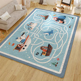 Gaeaspace  -  Simple Large Area Washable Living Room Carpet Cartoon Soft Non Slip Bedroom Carpets Sthickened Plush Children Room Crawling Rug