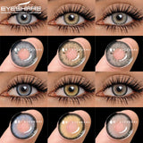 Gaeaspace  -  Natural Colored Contacts Lenses for Eyes 2pcs Blue Colored Contacts Beautful Pupils Yearly Eyes Brown Cosmetic Contacts