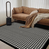 Gaeaspace  -  Modern Minimalist Houndstooth Living Room Carpet Large Area Black White Design Bedroom Rug Coffee Table Mat IG Luxury Decor Home