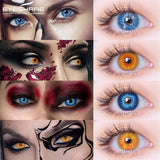 Gaeaspace  -  2pcs Color Contact Lenses For Eyes Anime Cosplay Colored Lenses Blue Yellow Colored Lenses Contact Lens Beauty Pupils