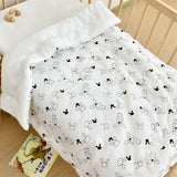 Gaeaspace  -  Baby Cotton Muslin Comforter Blanket Newborn Printed Spring Winter Quilt Blankets for Babies Infant Sleeping Cover Korean Quilt