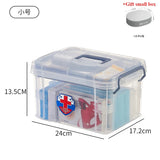 Gaeaspace  -  Transparent Household Portable Storage Box Desktop Clutter Storage Box Snacks Toys Storage Container Large Capacity Box