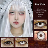 Gaeaspace  -  2pcs Cosplay Colored Contact Lenses for Eye Crazy White Contact Lenses Halloween Beauty Makeup Lens Anime Black Lens