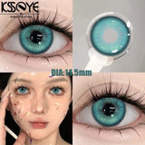 Gaeaspace  -  1 Pair New Style Colored Contact Lenses with Diopter Myopia Eyes Pink Contacts Lens Beauty Puppiletes Makeup Yearly