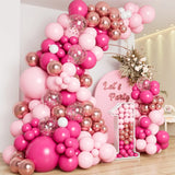 Gaeaspace  -  Pink Balloon Garland Arch Kit Birthday Party Decor Birthday Foil Gold  Pink Balloon Wedding Decor Kids Girl Baby Shower Supplies