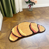 Gaeaspace  -  Croissant Shaped Carpets - Cozy Bread Rug for Home Decor, Non-slip Safety Mat for Living and Bathrooms