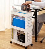 Gaeasapce  -  Movable Trolley Storage Rack Office Desk File Rack Home Snacks Sundry Storage Rack Study Room Magazine Book Organize Rack