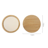 Gaeaspace  -  1Pcs Pure Wooden Portable Mirror Mini Small Makeup Mirror Female Hand-held Beauty Makeup Mirror Small Round Mirrors