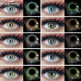 Gaeaspace  -  1 Pair Natural Contact Lenses Colorful Contact Lenses for Eyes Blue Lenses Gray Eye Lenses Brown Lens Yearly Eye Lenses