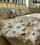 Gaeaspace  -  Fashion cute cartoon dog bedding set kid teen 1.2 1.5 1.8,twin full queen cotton home textile bed sheet pillow case quilt cover