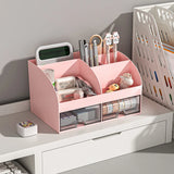 Gaeaspace  -  Office Desktop Stationery Storage Box Document Pen Container Sundry Storage Rack Home Study Stationery Drawing Book Organizer