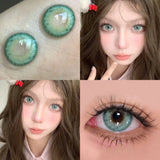 Gaeaspace  -  Christmas tree  Colored Contact Lenses for Eyes Natural Yearly Contact Lens Big Beauty Pupil Degrees Prescription Myopia