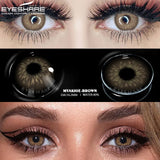 Gaeaspace  -  1Pair Color Contact Lenses for Eyes Brown Colorful Eyes Lenses Green Lens Yearly Cosmetic Makeup Gray Eye Contacts Lens