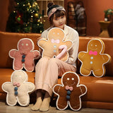 Gaeaspace  -  Cute Gingerbread Man Plush Toys Anime Plushies Pillow Cushion Stuffed Baby Appease Doll Xmas Gifts for Kids