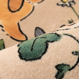 Gaeaspace   -  Living Room Carpet Cartoon Rabbits Printed Fluffy Large Area Round Children Bedroom Rug Home Decoration Cute IG Cloakroom Mat 러그