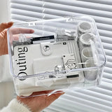 Gaeaspace  -  Multi-Purpose Clear Clamshell Storage Box Stationery Organizer Desk Accessories Office School Supplies