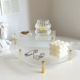 Gaeaspace  -  Ins Acrylic Transparent Tray Wedding Dessert Break Restaurant Afternoon Tea Dessert Display Cosmetic Storage Rack Decoration