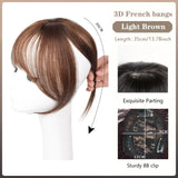 Gaeaspace  -  Synthetic Topper Hairpiece False Bang Clip-In Bangs Extension Natural Fake Fringe Invisible Clourse Hairpiece for Women