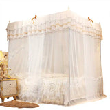 Gaeaspace  -  Mosquito Net Luxury Princess Four Corner Post Bed Curtain Canopy Netting Mosquito Net Bedding