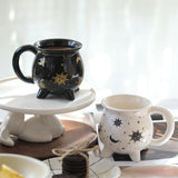 Gaeaspace  -  1pc Son Moon Stars Coffee Mug 350ml/11.8oz Divination Brew Shaped Ceramic Coffee Cup Christmas Holiday Gifts Family Unique Gifts