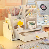 Gaeaspace  -  Penholder Storage Box Accessories  Girls' Cosmetics Stationery Large Capacity Drawer Desktop  Organize Office Bookshelves