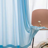 Gaeaspace  -  Solid White Curtains for Living Room Modern Chiffon Light-transmitting Gauze Curtain Home Bedroom Bay Window Screen Curtain