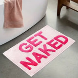 Gaeaspace  -  Pink Get Naked Tufted Rug Bathroom Rug Cute Bathtub Mat Entrance Doormat Living Room Apartment Decor Soft Tufted Carpet