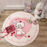 Gaeaspace  -  Round Living Room Carpets Cartoon Cute Bedroom Bedside Rugs Plush Computer Chair Children's Balcony Floor Mats Ковер 양탄자 Tapete