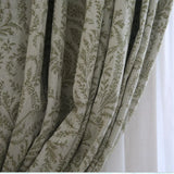 Gaeaspace  -  High-grade Cotton Linen Blackout Curtain for Living Room Bedroom Retro Rural Floral Jacquard Window Drapes Flax Fabric Home Deco