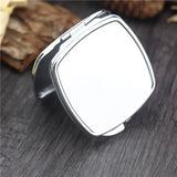 Gaeaspace  -  Mini Makeup Mirror Portable Pocket Round Square Heart Makeup Mirror Double-Sided Folding Cosmetic Mirror Female Gifts