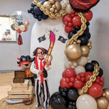 Gaeaspace  -  125Pcs Pirate Theme Balloon Garland Pirate Balloon Pirate Ship Helium Balls Halloween Decorations Boys Birthday Party Supplies