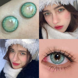 Gaeaspace  -  Christmas tree  Colored Contact Lenses for Eyes Natural Yearly Contact Lens Big Beauty Pupil Degrees Prescription Myopia