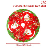 Gaeaspace  -  90/120cm Christmas Tree Skirts Plush Mat Christmas Decor for Home Tree Surround Base Mat Xmas Ornament New Year Gift